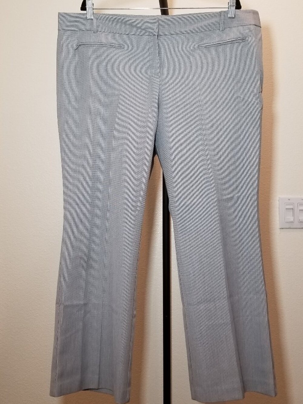 Van Heusen Womens Sz 18 Short Gray Dress Pants Career Preppy Wedding City Retro